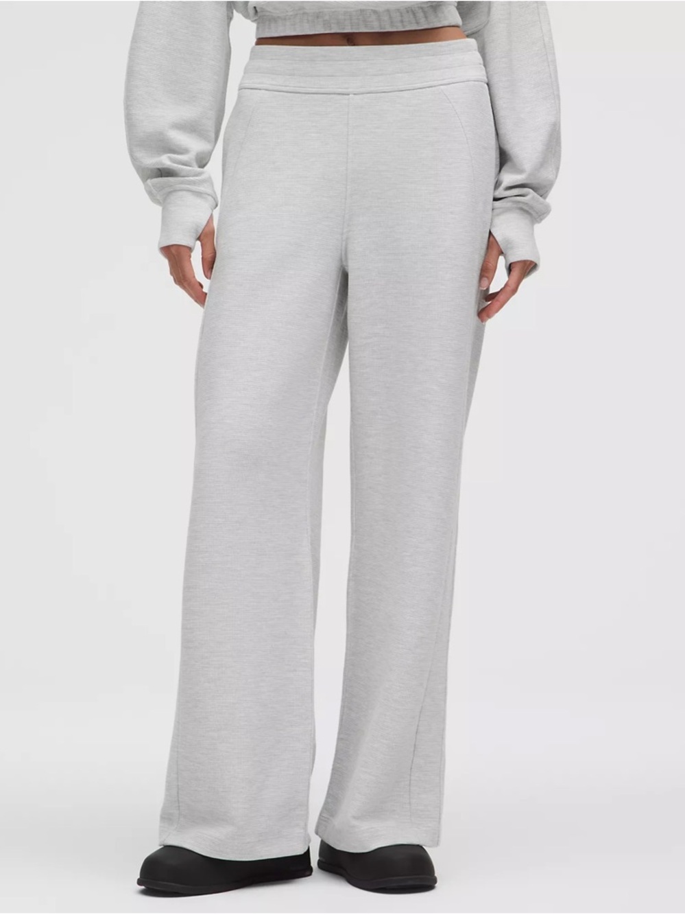 Lululemon Scuba Mid-Rise Wide-Leg Pant Waffle Large